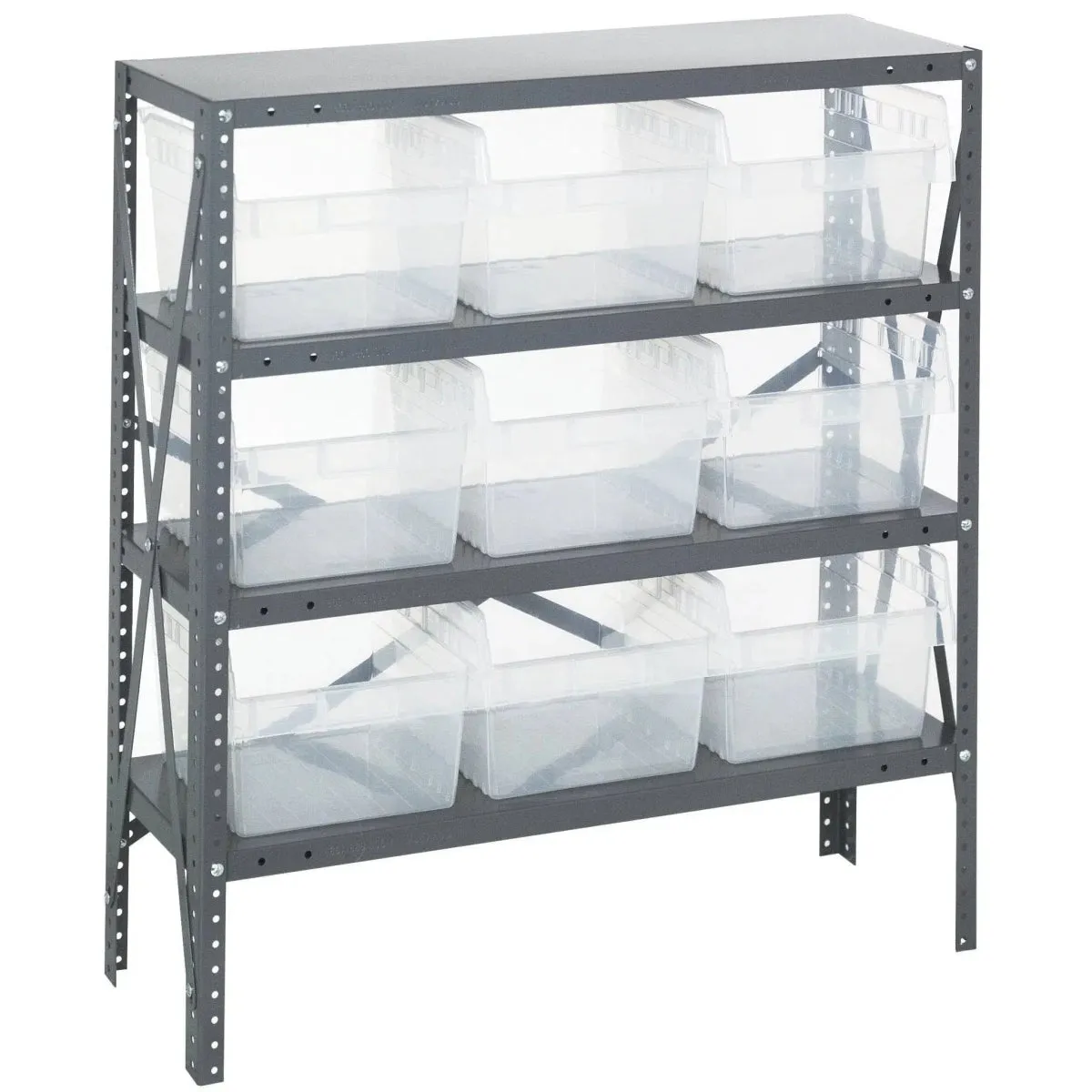 1239-SB809 | 12" x 36" x 39" Shelving Unit with 9 Bins