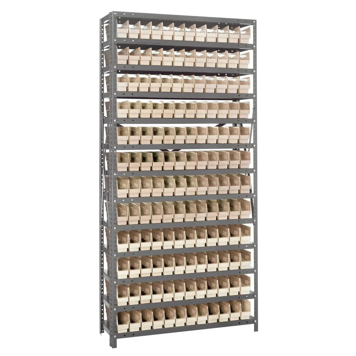 1275-100 | 12" x 36" x 75" Shelving Unit with 144 Bins