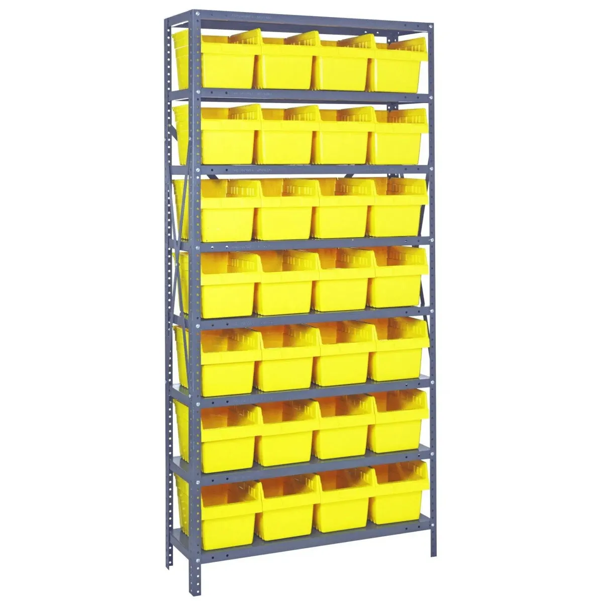 1275-SB807 | 12" x 36" x 75" Shelving Unit with 28 Bins