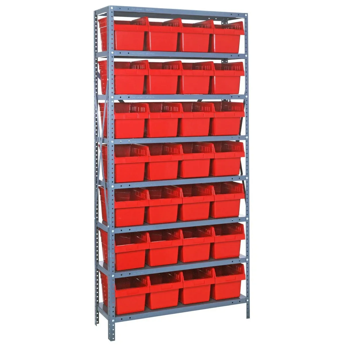 1275-SB807 | 12" x 36" x 75" Shelving Unit with 28 Bins