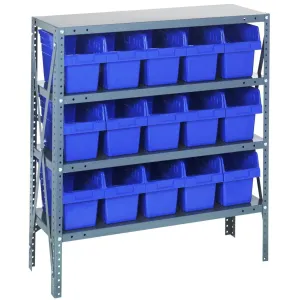 1839-SB804 | 18" x 36" x 39" Shelving Unit with 15 Bins