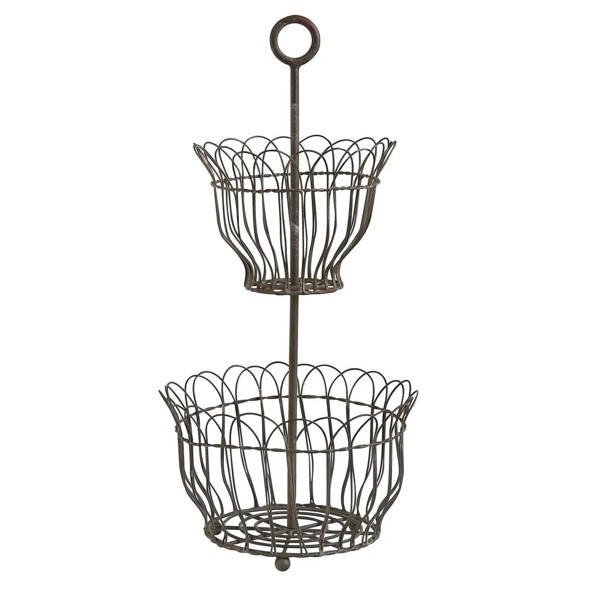 2-Tier Scallop Bowl Stand