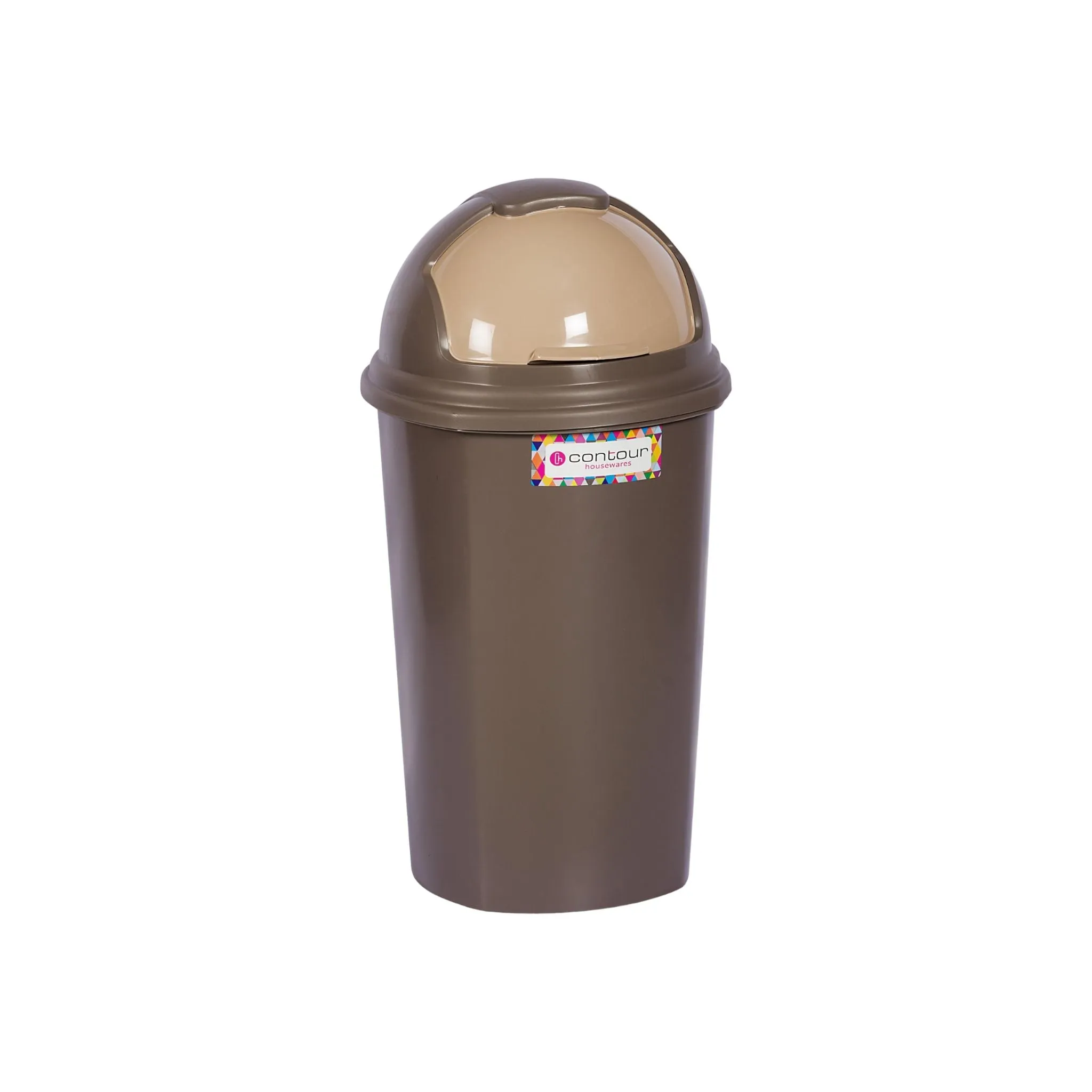 25L Contour Lift Office Waste Colour Dustbin Round Helmet Flip Top Lid Buzz