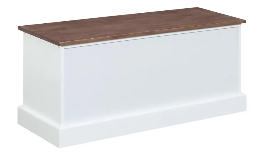 3-drawer Storage Bench Weathered Brown and White