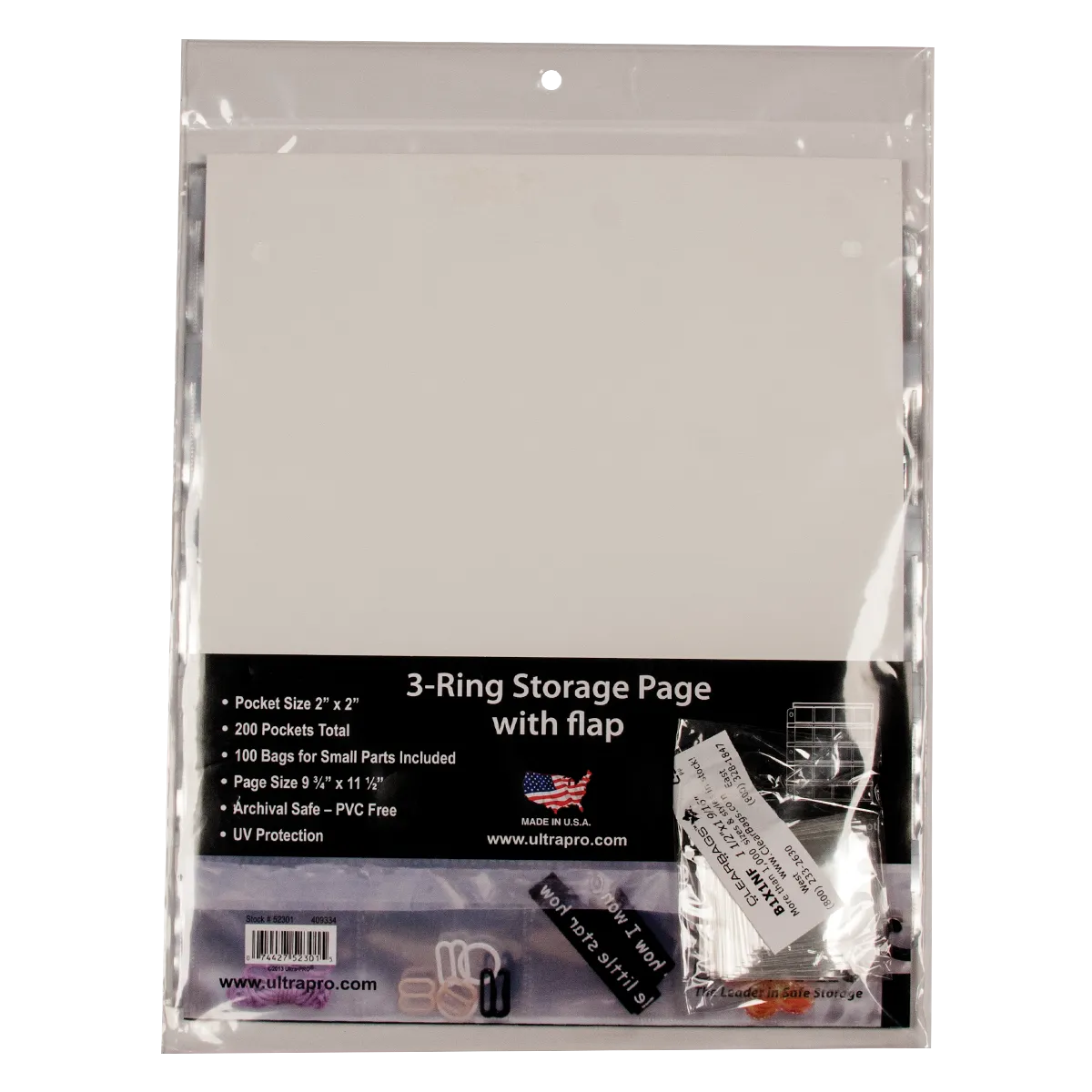 3-Hole Storage Pages (10ct) with Flaps