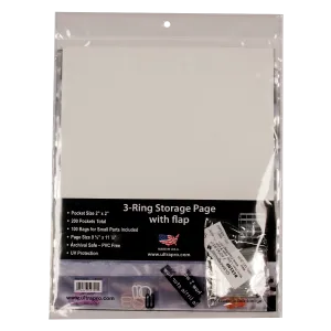 3-Hole Storage Pages (10ct) with Flaps