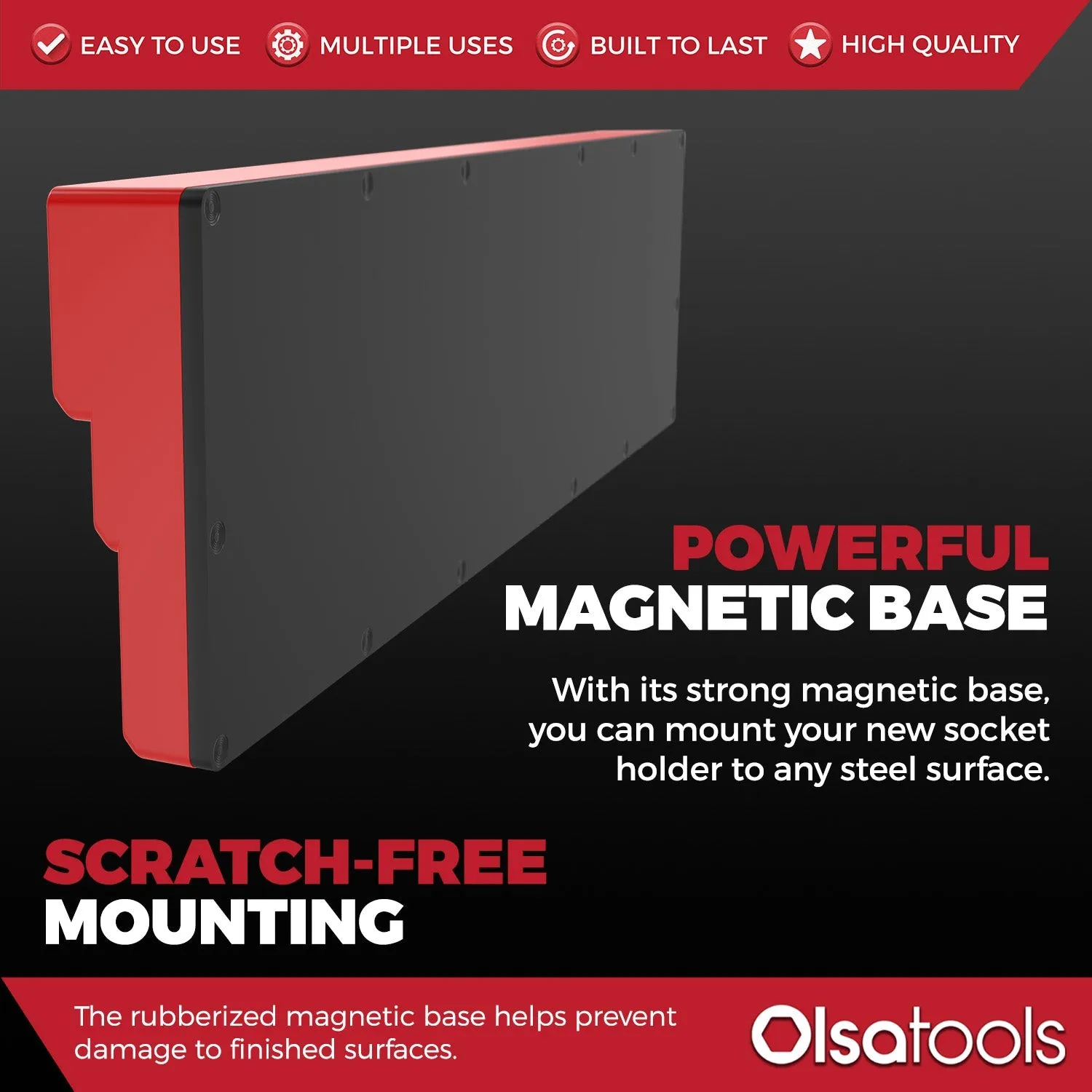 3-Row Magnetic Socket Holder