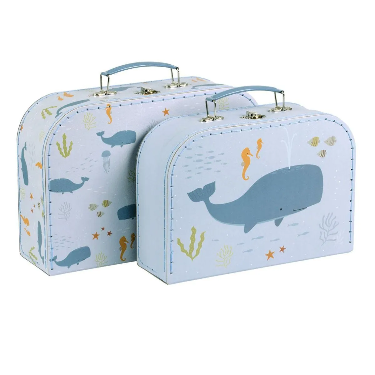 A Little Lovely Company Suitcase Set: Ocean