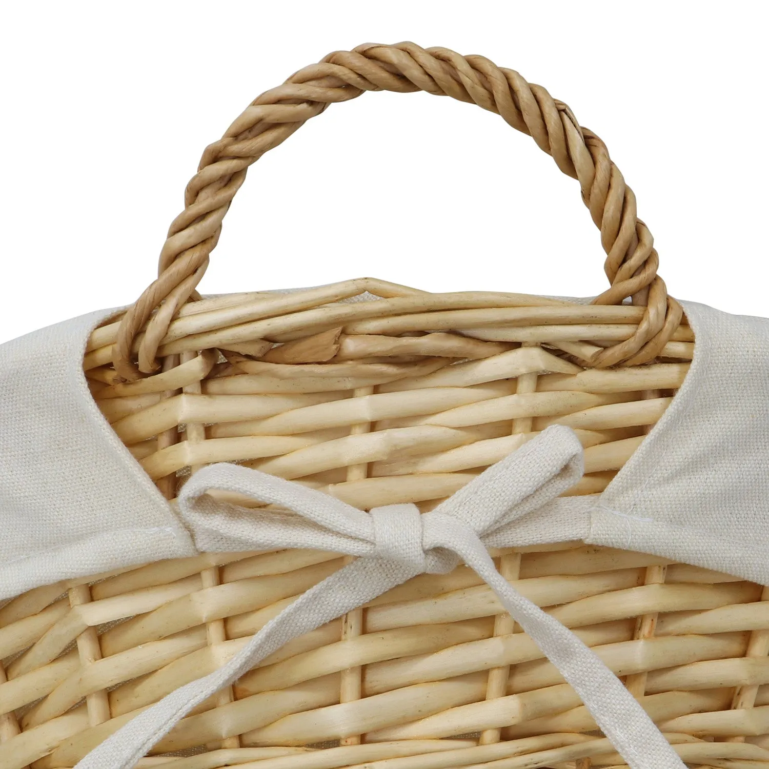 Acacia Honey Round Willow Storage Basket