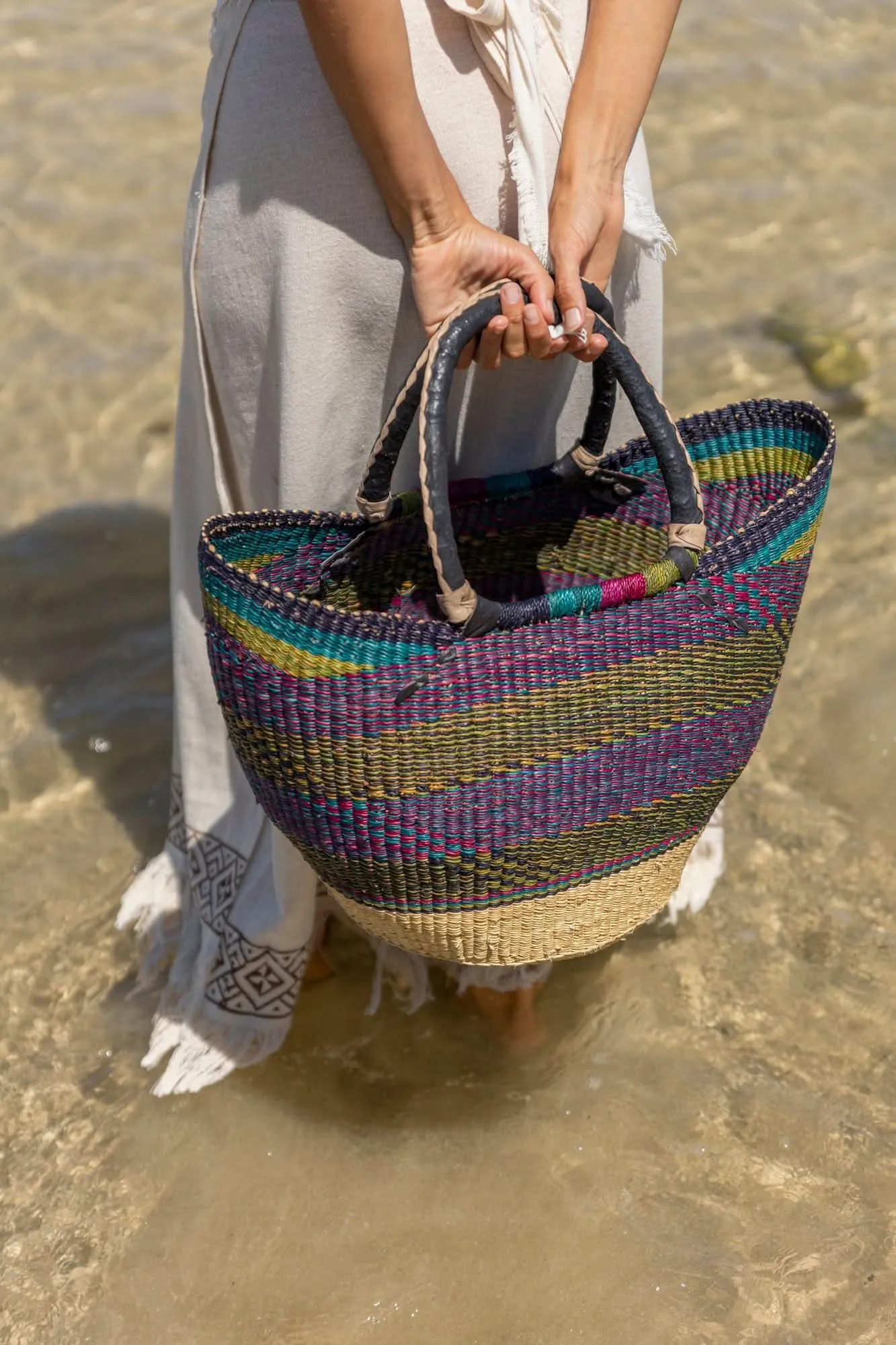 African Market Basket in Violet - Wholesale