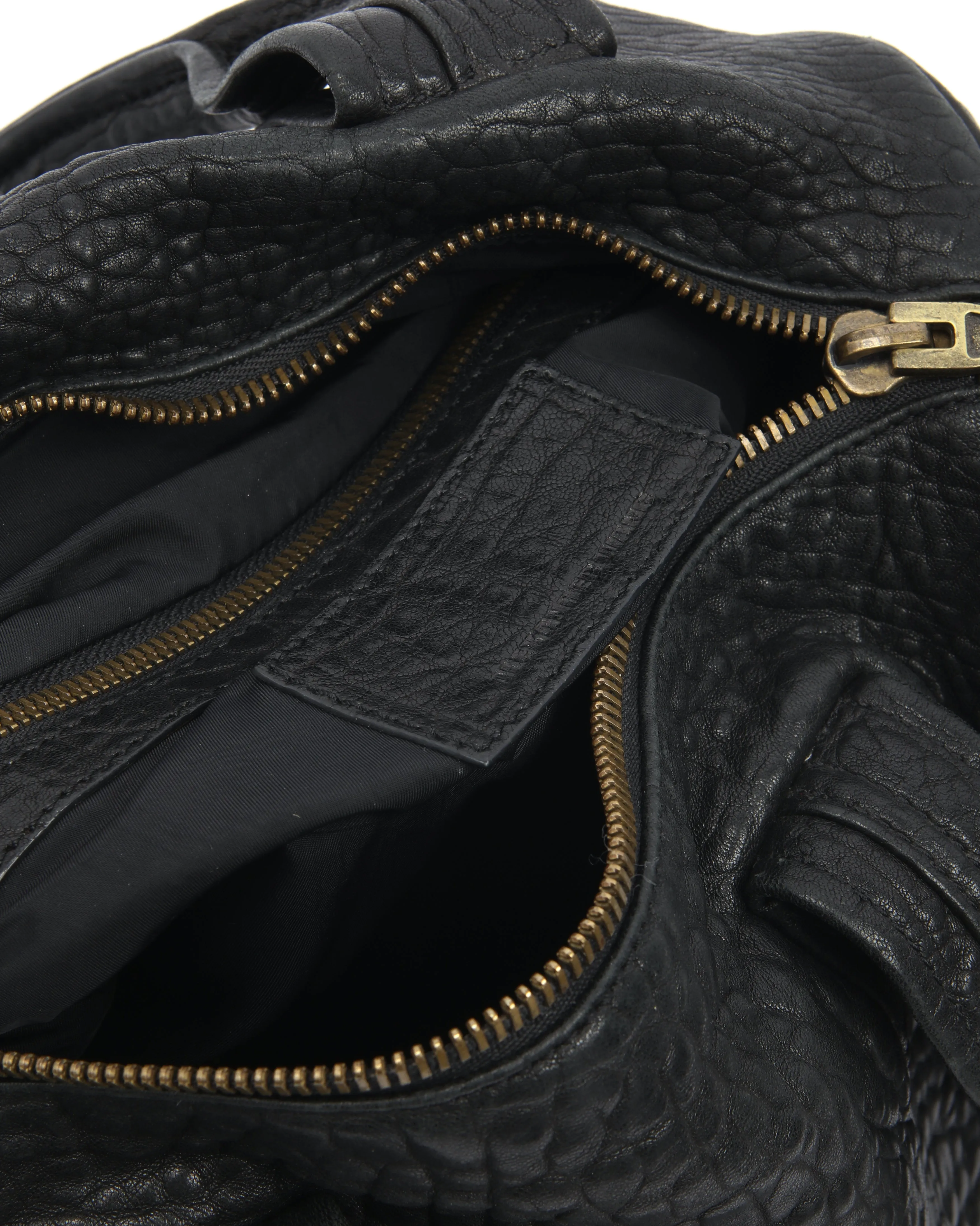 Alexander Wang Black Leather Rocco Top Handle Bag