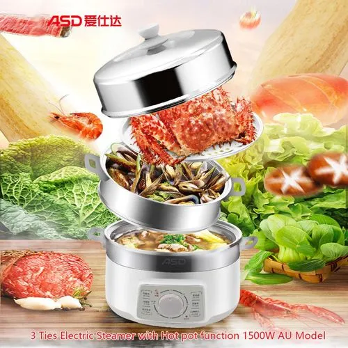 ASD 3 Ties Hot Pot Electric Steamer 1500W ASDAN28