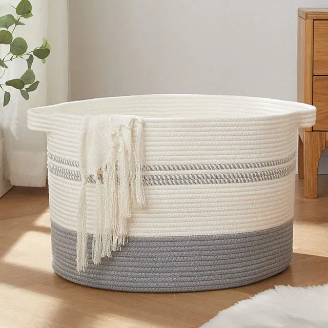 Ashore Shop Classic Rope Woven Style Basket Storage Container