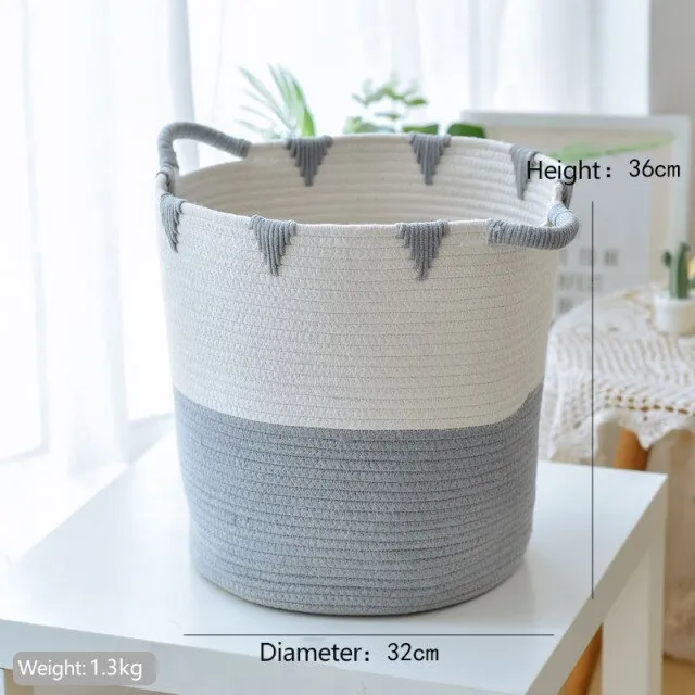 Ashore Shop Classic Rope Woven Style Basket Storage Container