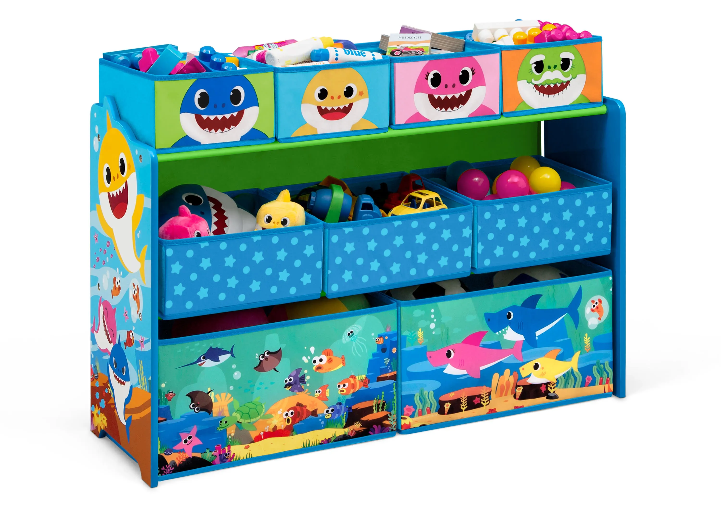 Baby Shark Deluxe 9 Bin Design and Store Toy Organizer