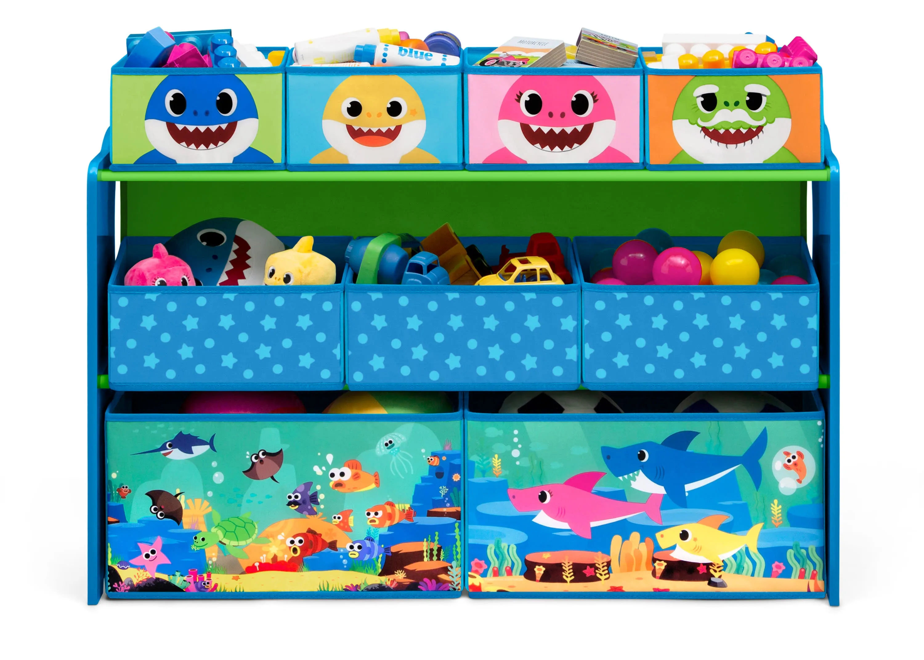 Baby Shark Deluxe 9 Bin Design and Store Toy Organizer