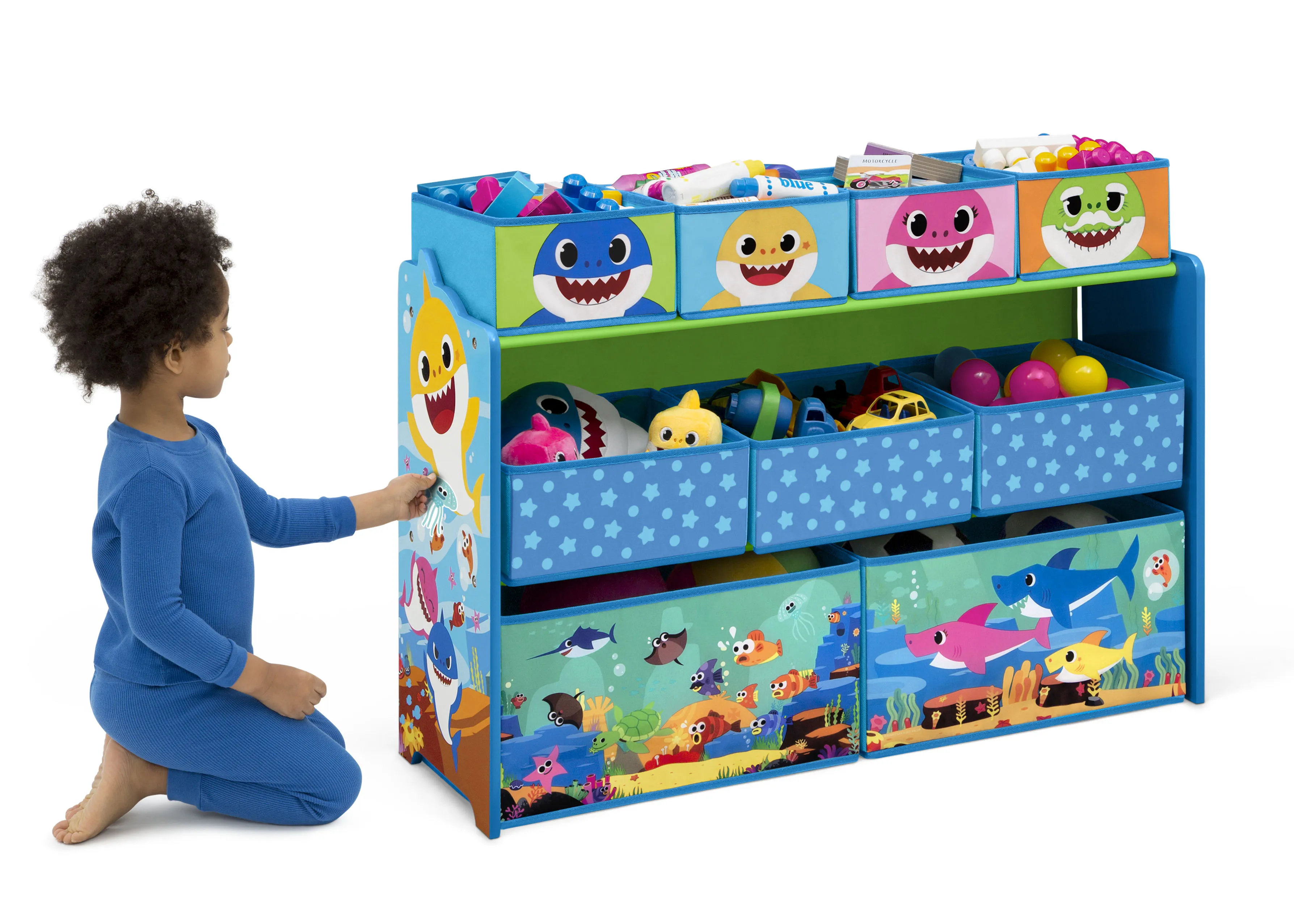 Baby Shark Deluxe 9 Bin Design and Store Toy Organizer