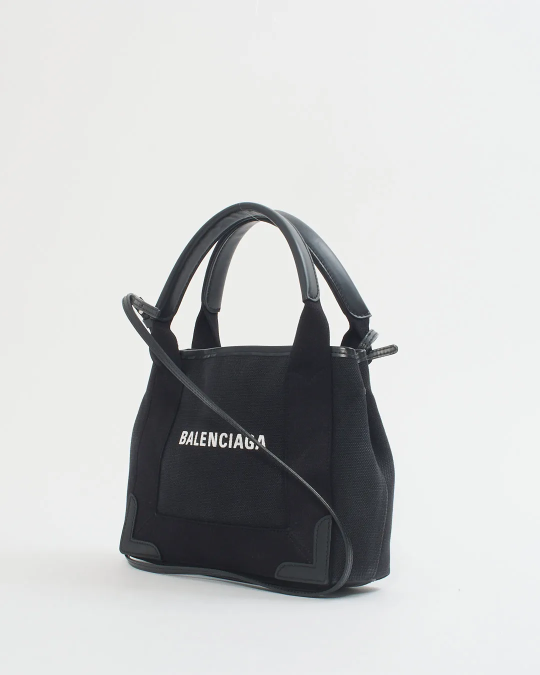 Balenciaga Black Canvas Cabas XS 2way Bag