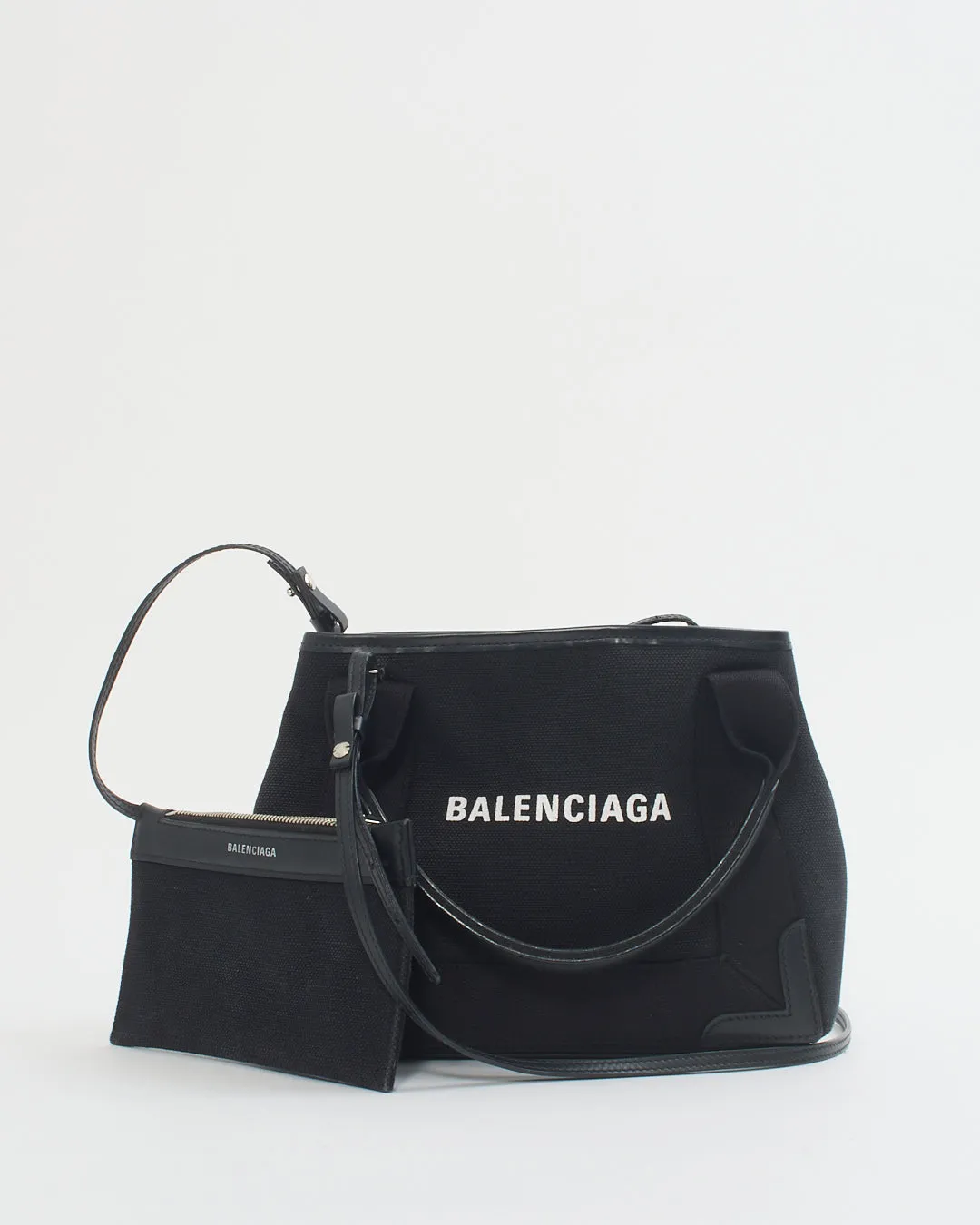 Balenciaga Black Canvas Cabas XS 2way Bag