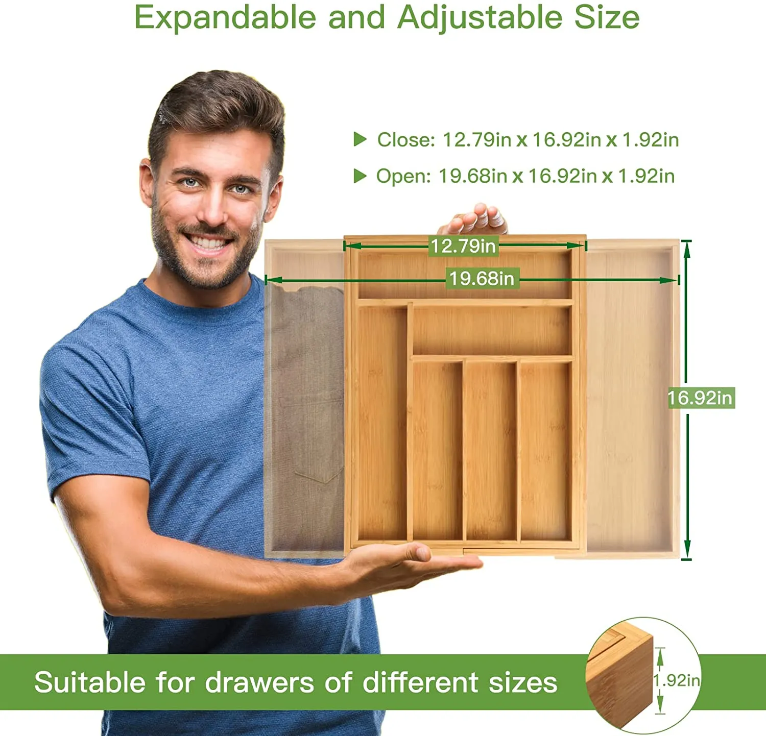 Bamboo Drawer Organizer