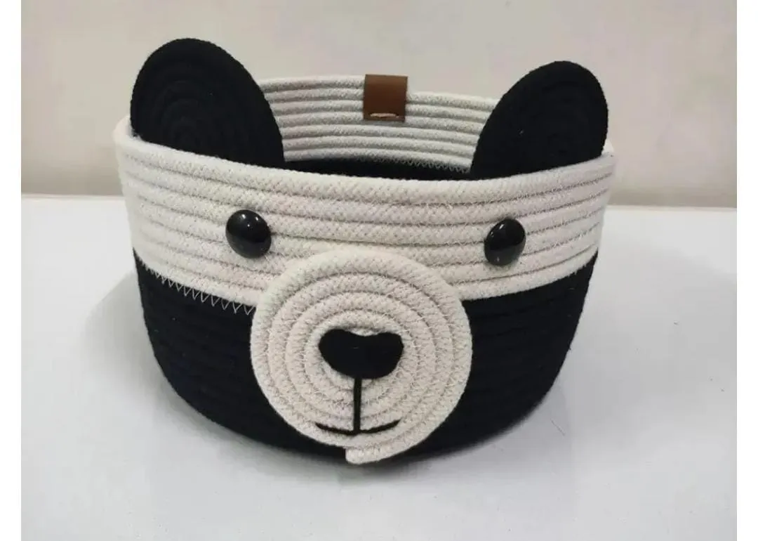 BearHug Cotton Rope Storage Box | Cute Woven Organizer