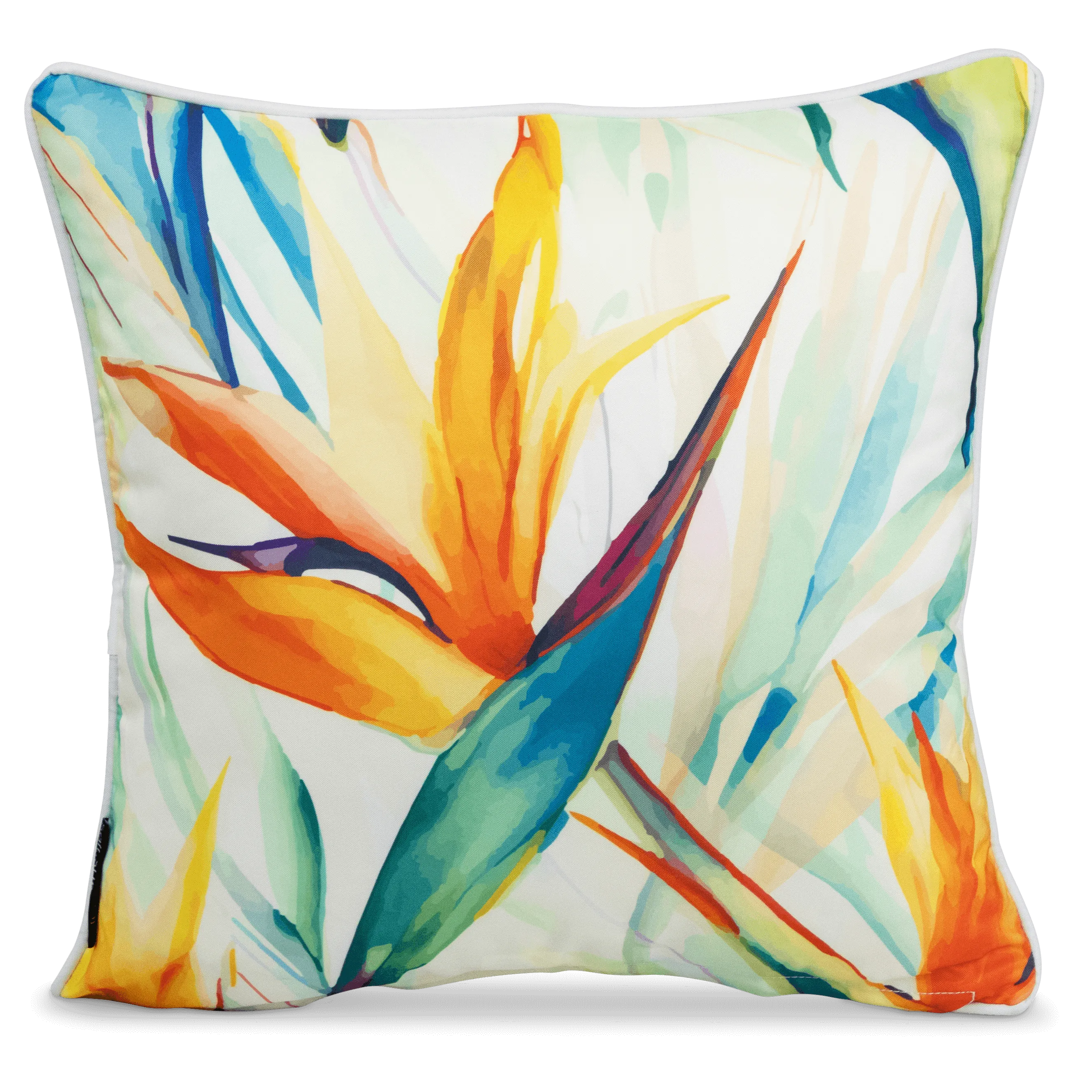 Bondi Island Paradise - 45 x 45 cm Piped Outdoor Cushion