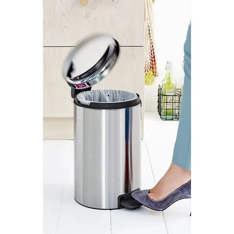 Brabantia NewIcon Pedal Waste Bin 10-12L - Matt Steel