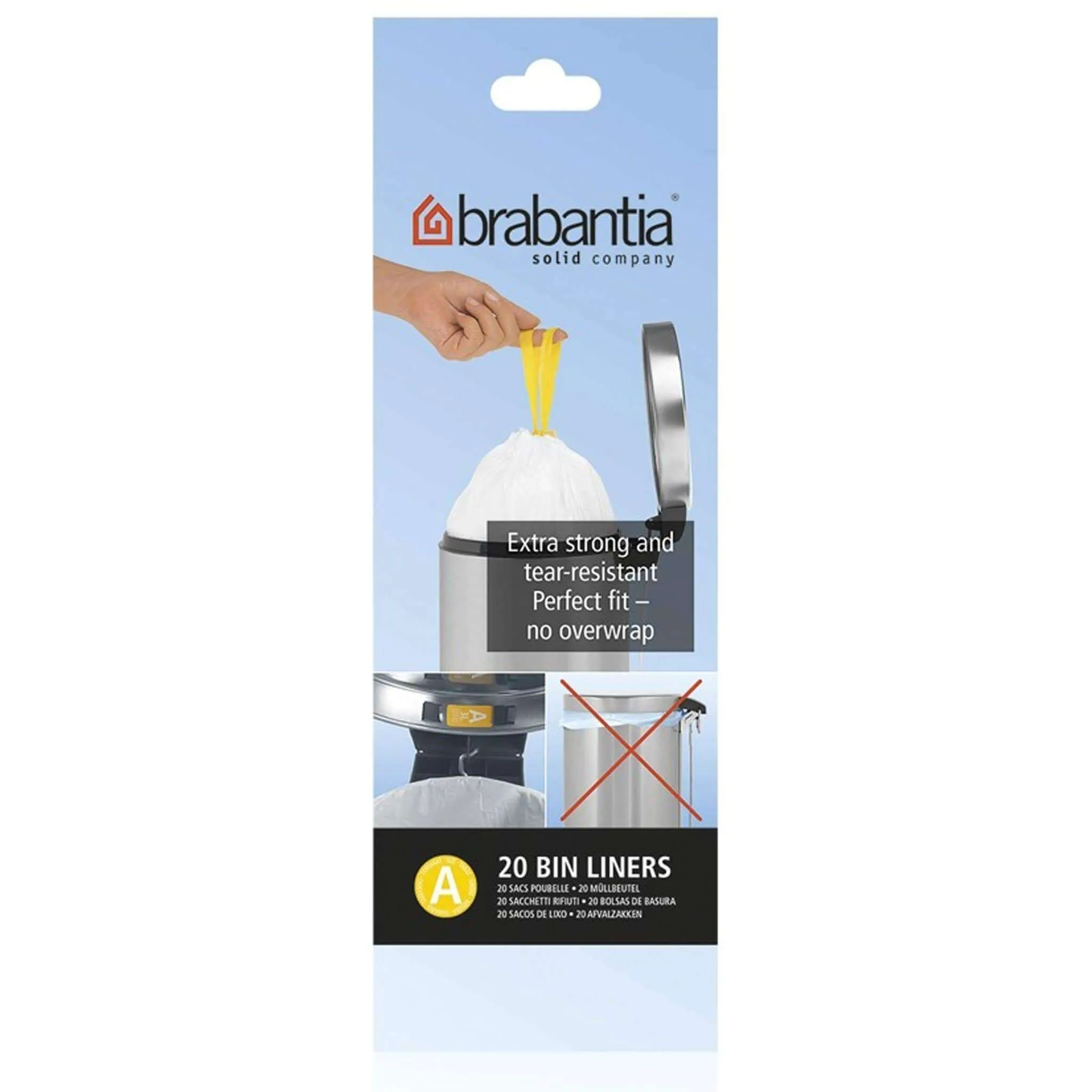 Brabantia Perfect Fit 20 Bin Liners Size A