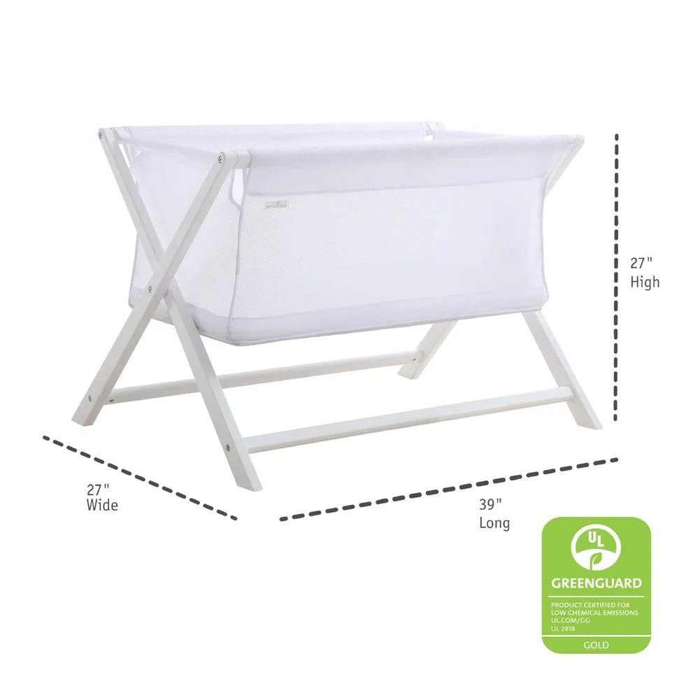 BreathableBaby Breathable Mesh Portable Bassinet - White