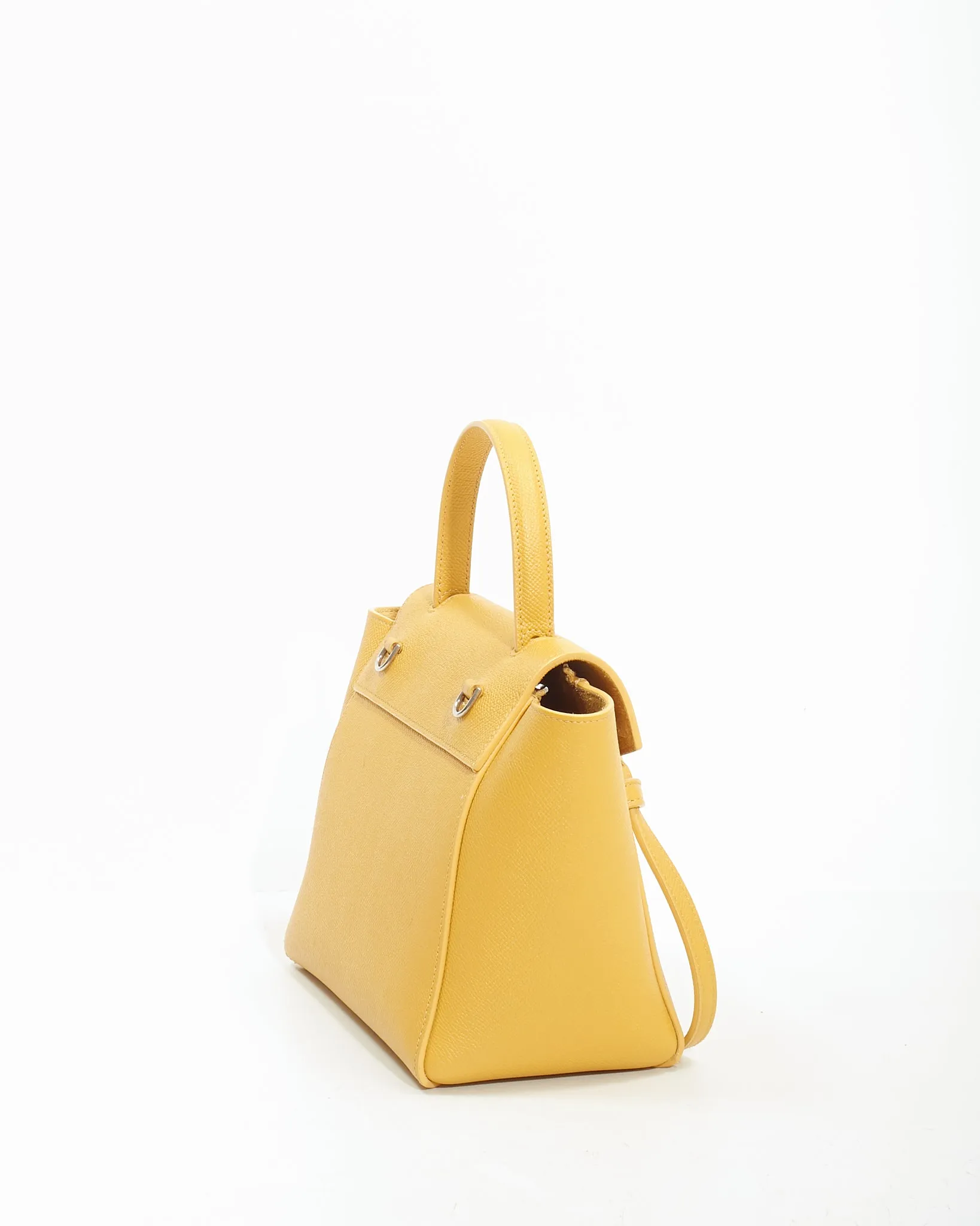 Celine Mustard Yellow Leather Nano Belt Bag