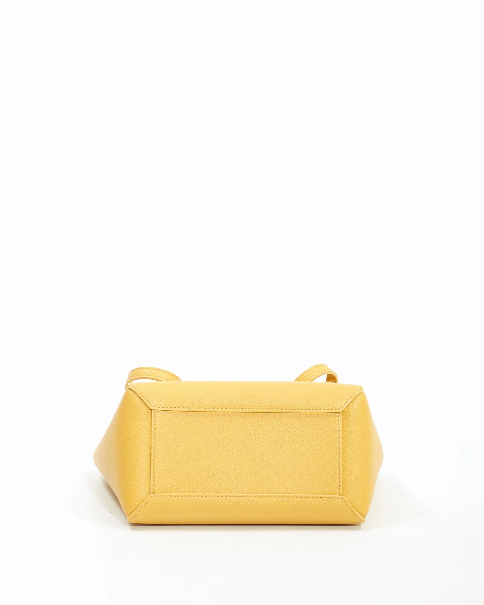 Celine Mustard Yellow Leather Nano Belt Bag