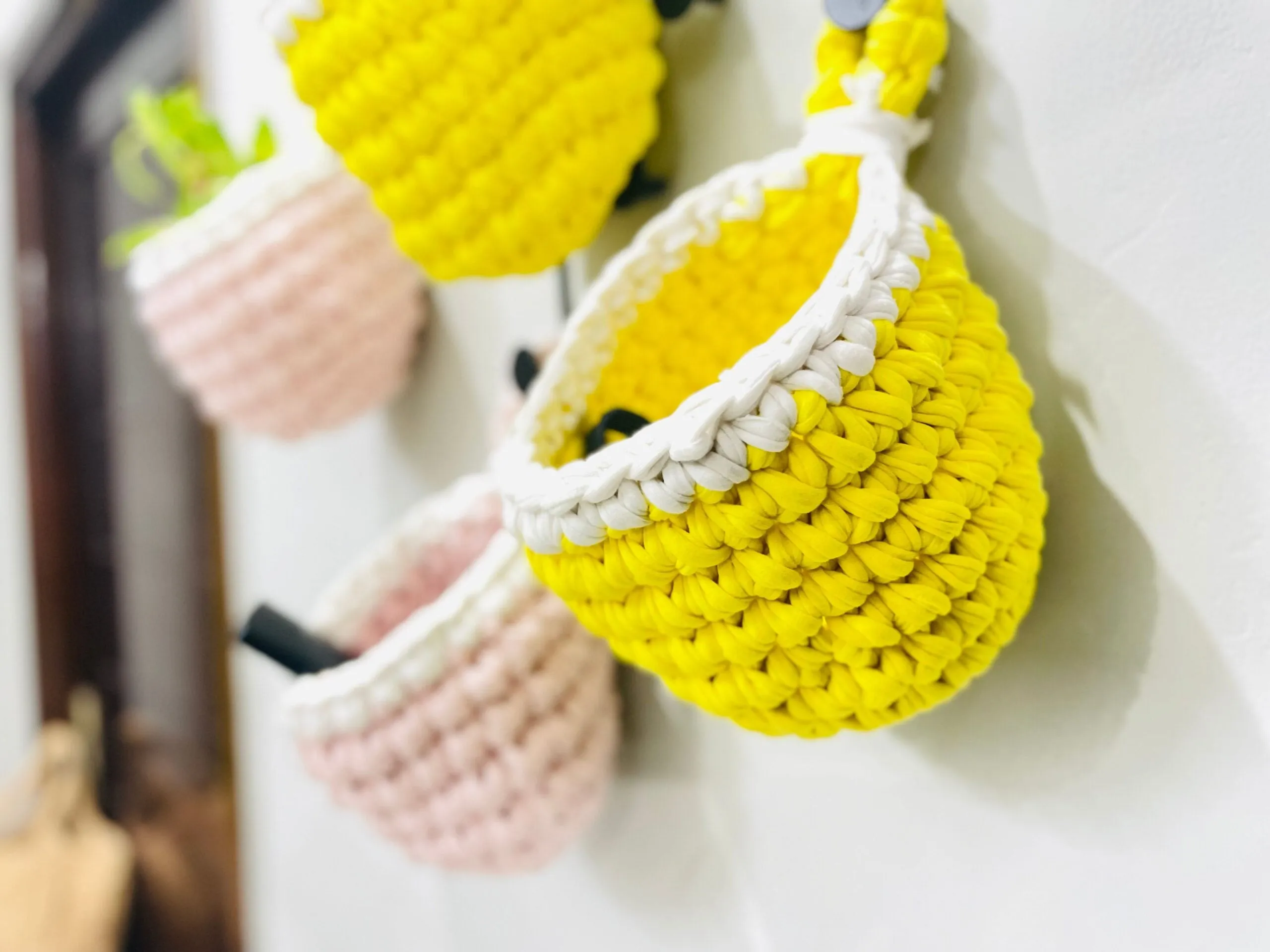 ChicLoft Cotton Crochet Hanging Basket | Handmade Elegance