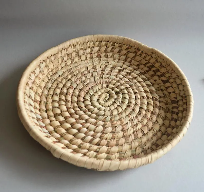 Egyptian Traditional Basket Palm leaf & Halfa grass