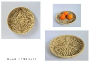 Egyptian Traditional Basket Palm leaf & Halfa grass