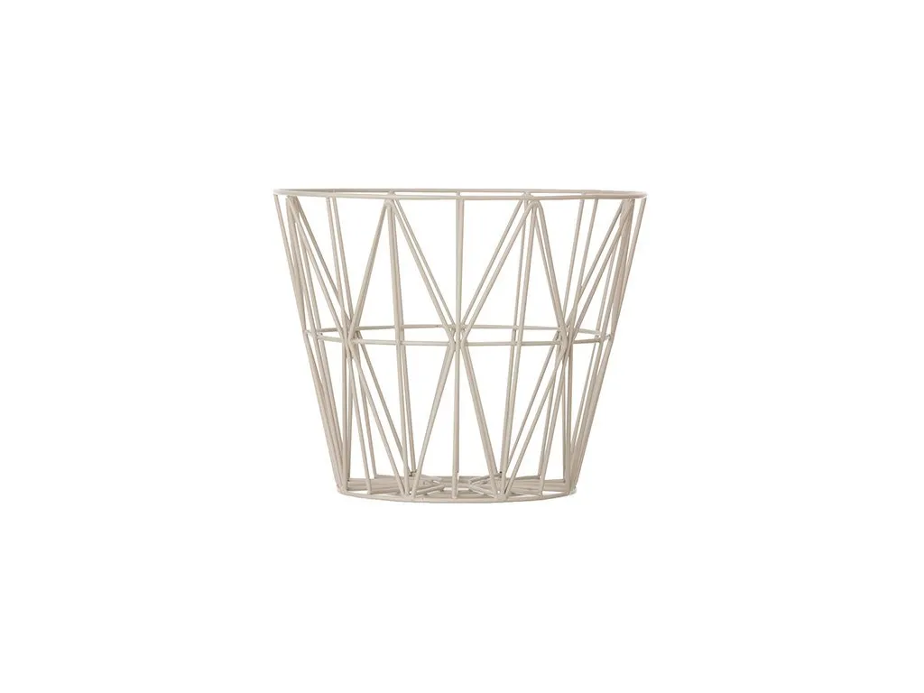 Ferm Living Grey Wire Basket Set - Available in 3 Versatile Sizes for Stylish Storage