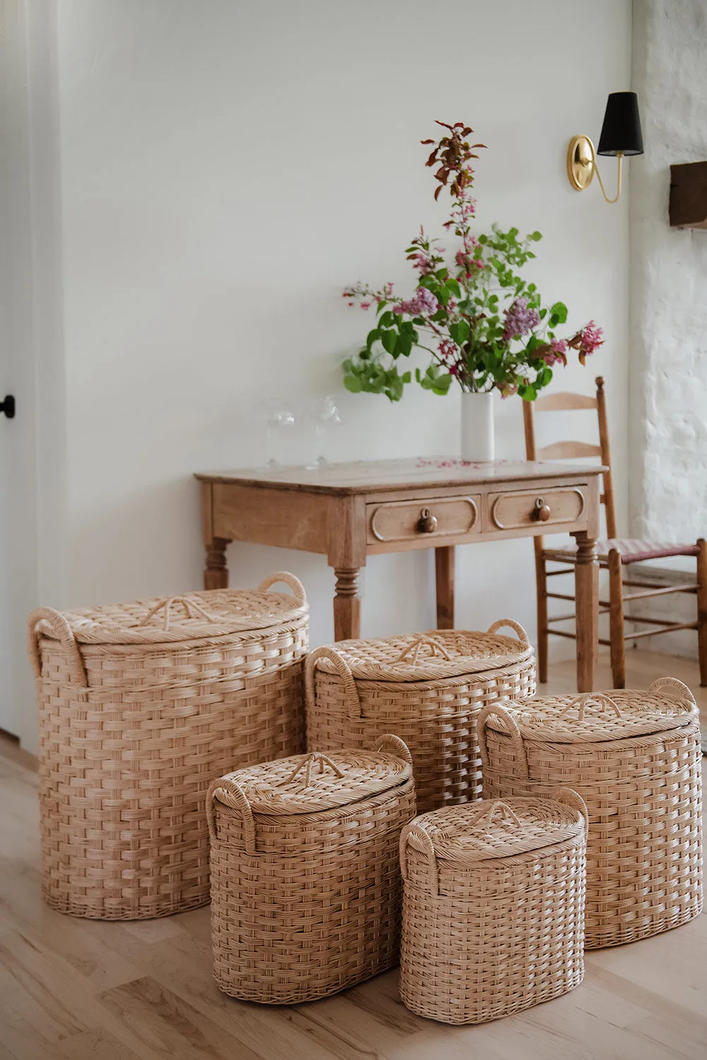 Handwoven Nesting Storage Hamper - Oval