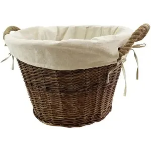 JVL Dark Willow Lined Log Basket 06-312