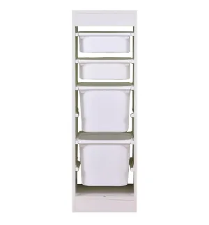 Kjeldor 1x4 Kids Toy Storage by Hamlet Kids Room: White Bins