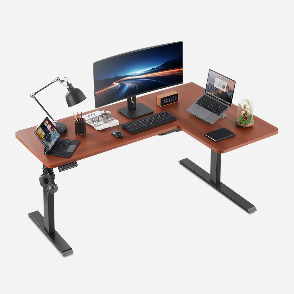 L Shaped Standing Desk -3 Stage Legs