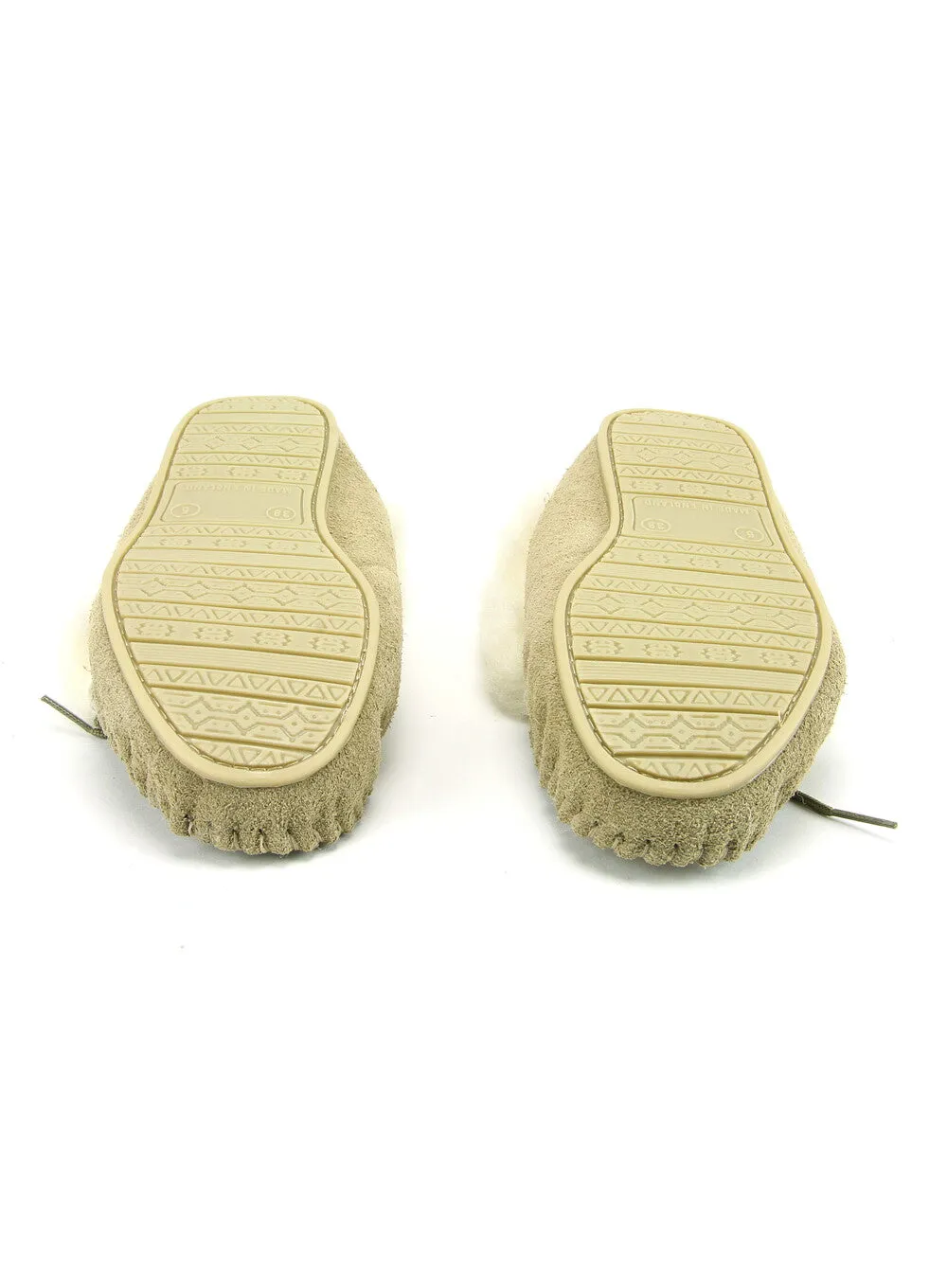 Lambswool Lined Collared Moccasins with Sole