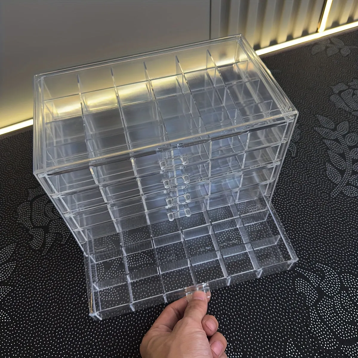 Large Capacity 3Layer Clear Plastic Jewelry Storage Box