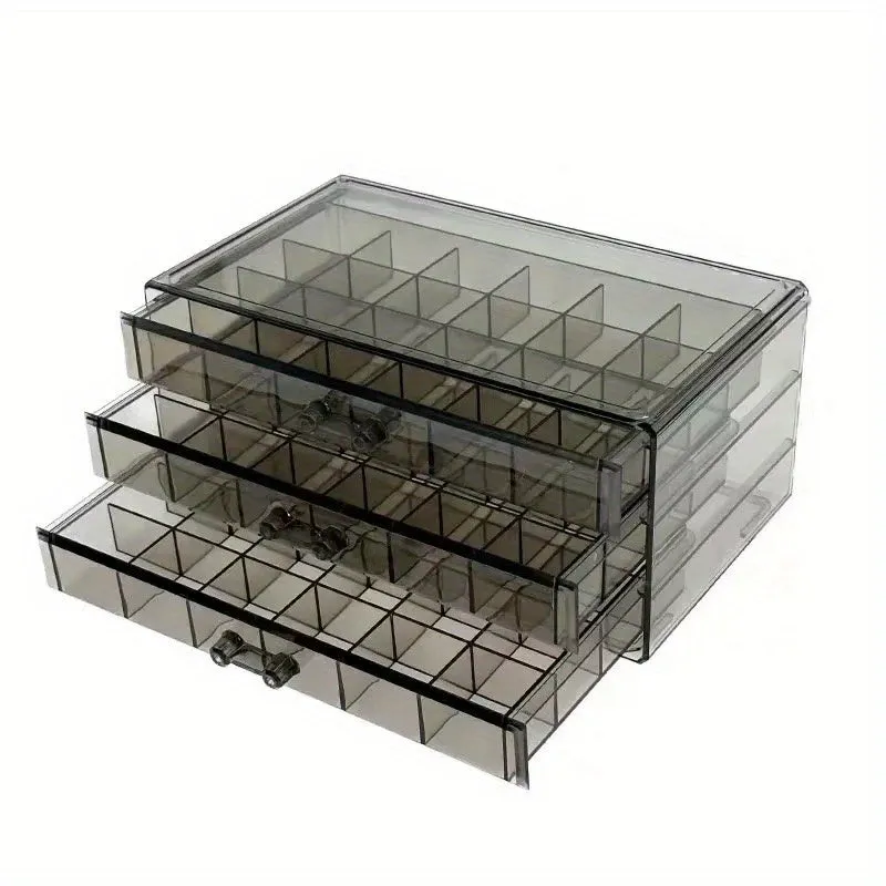 Large Capacity 3Layer Clear Plastic Jewelry Storage Box