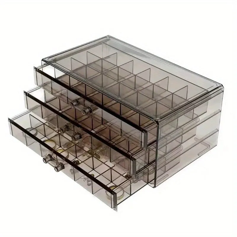 Large Capacity 3Layer Clear Plastic Jewelry Storage Box