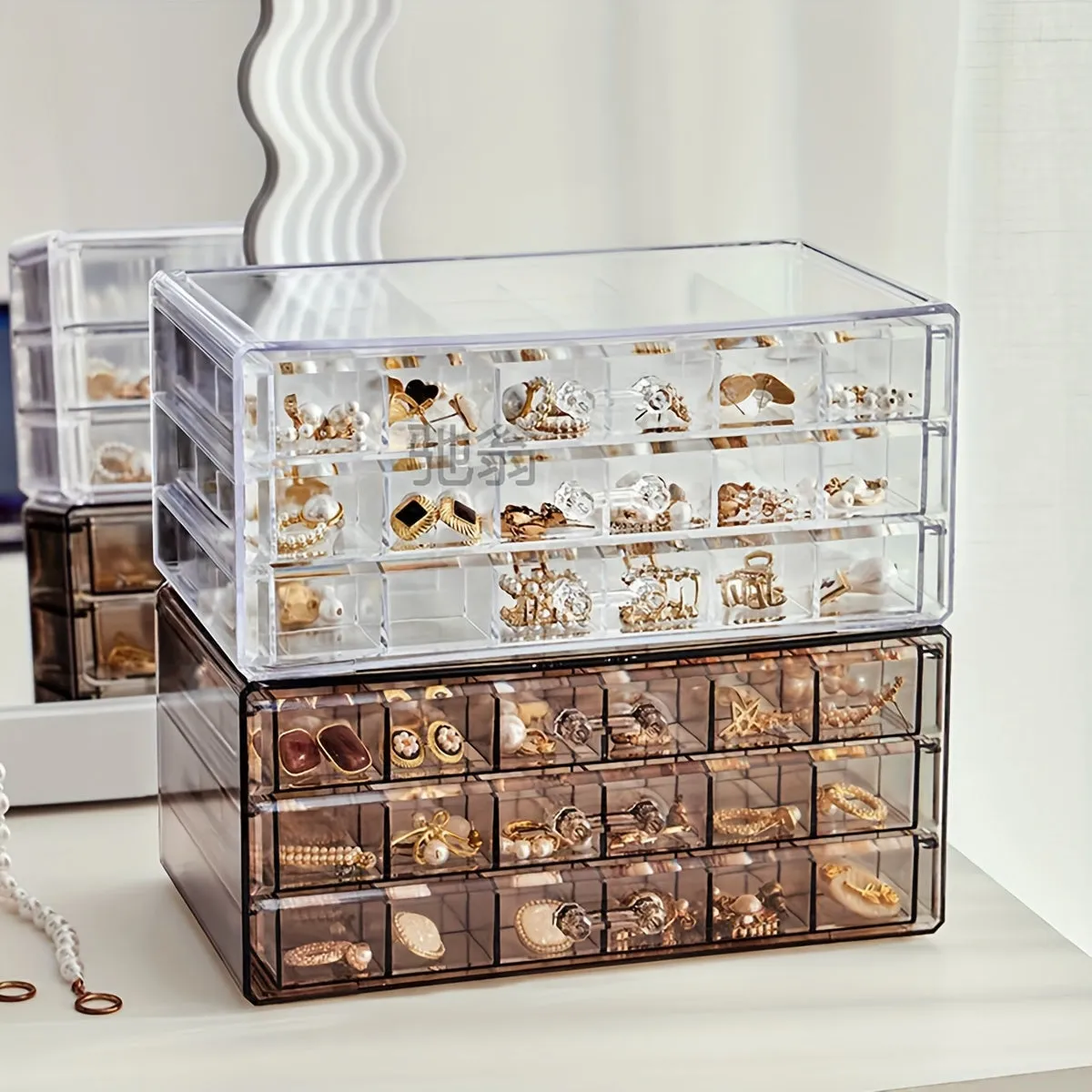 LargeCapacity Jewelry Storage Box with 72grid Organizers