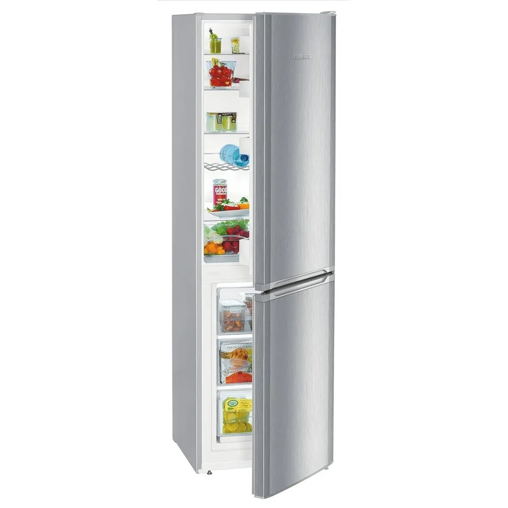 Liebherr CUEL3331 296 Litre Freestanding Fridge Freezer, Stainless Steel