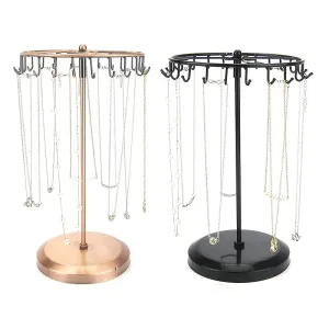 Metal Necklace Organizer Vintage Display Rack for Jewelry and Keychains