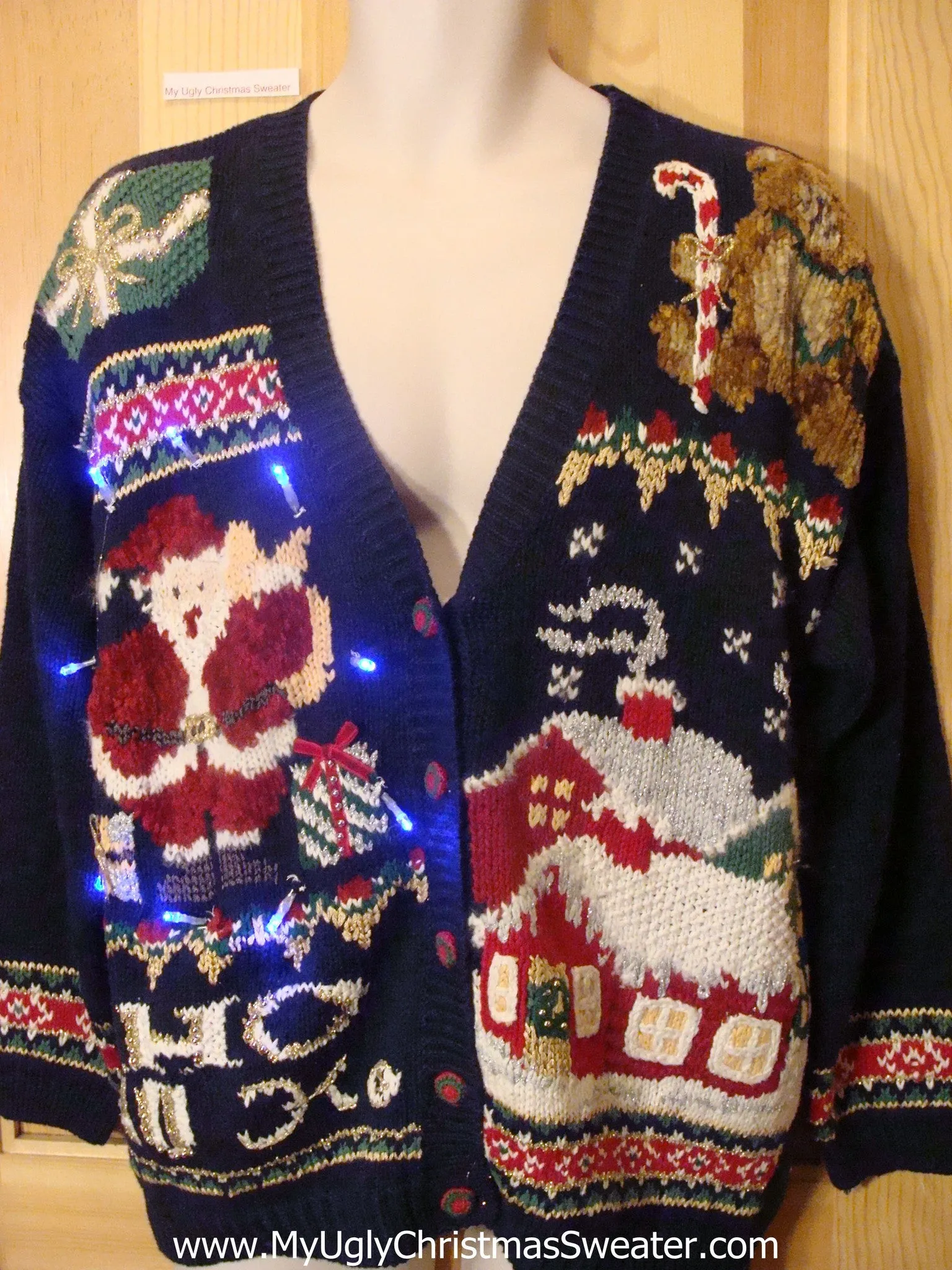 Need to Buy Christmas Sweaters? Light Up Sweater 80s Cardigan