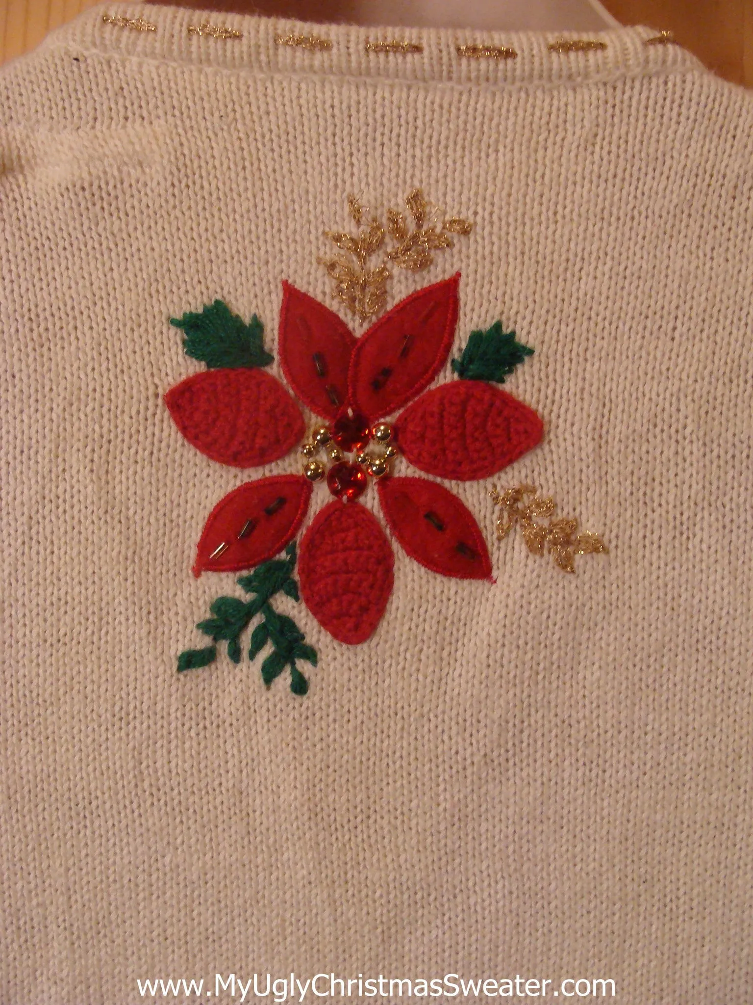 Need to Buy Christmas Sweaters? Light Up Sweater Vest Poinsettias, Bling