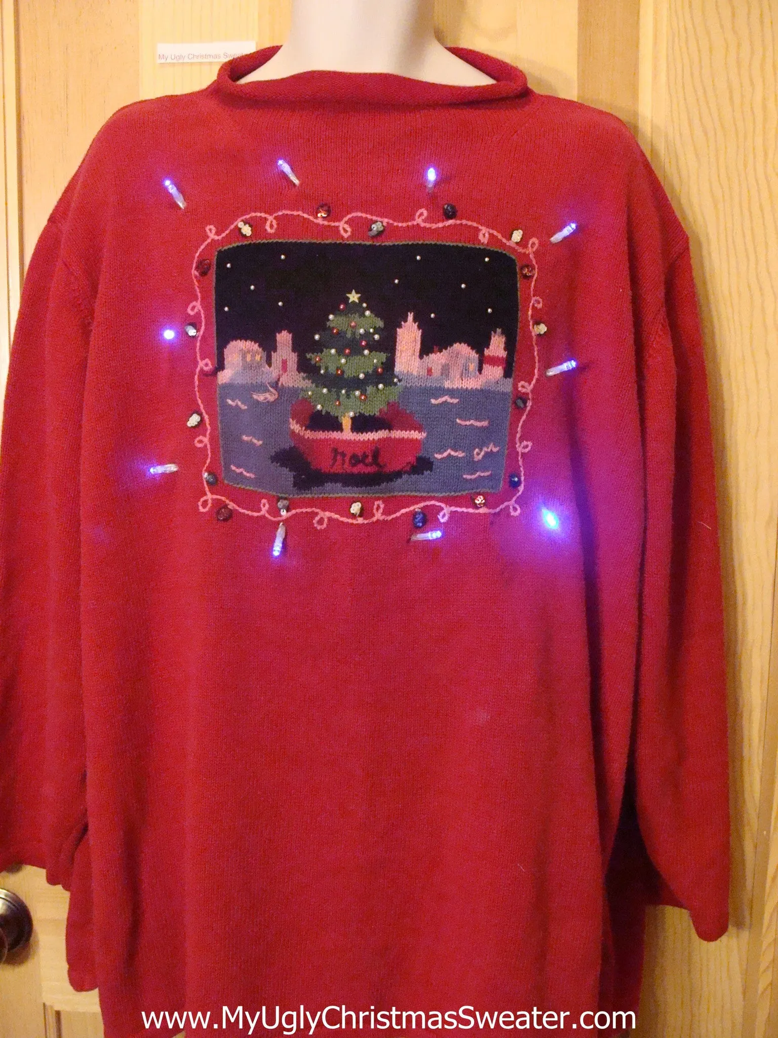 Need to Buy Christmas Sweaters? Nautical Light Up Sweater with NOEL Wm Mens XXXL