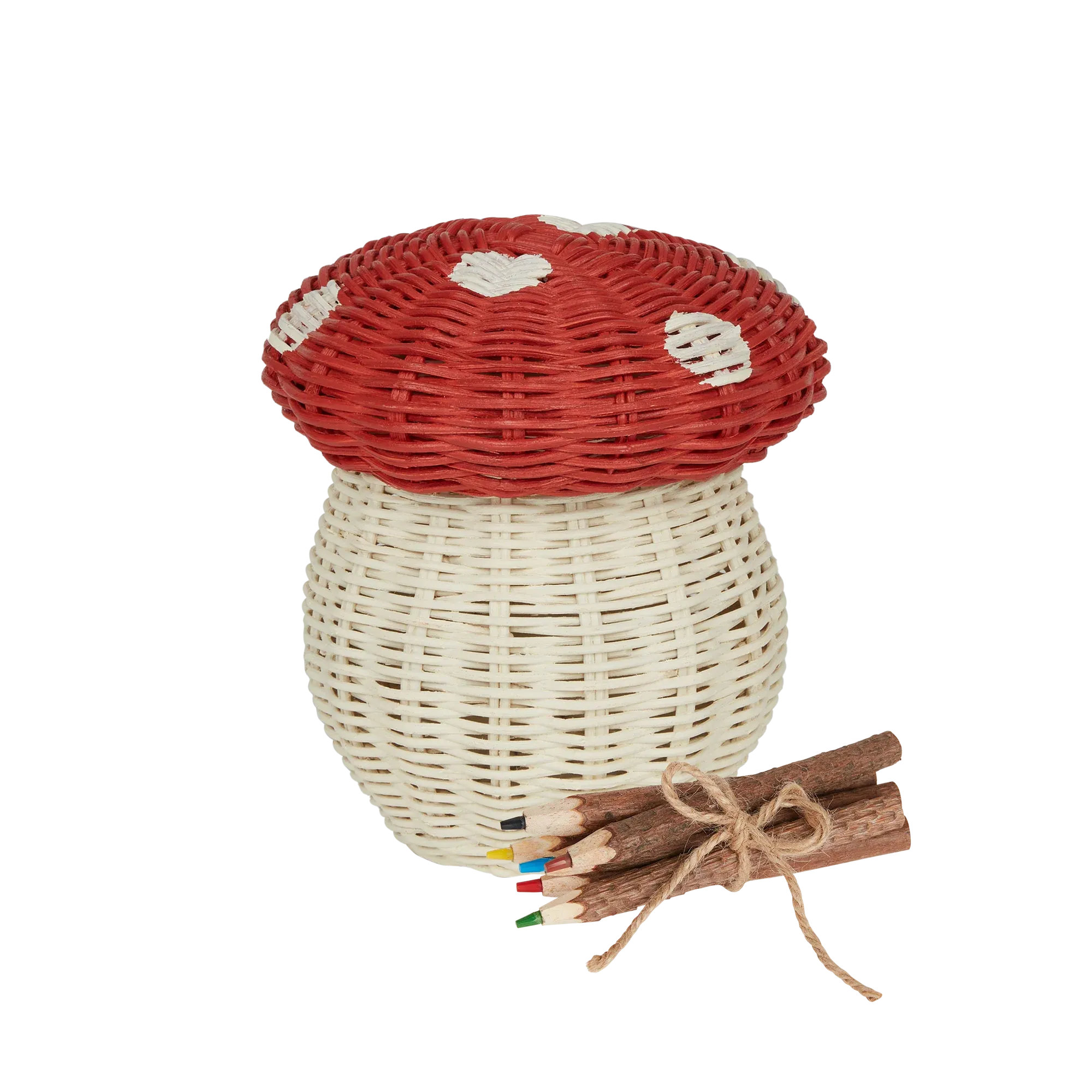 Olli Ella Porcini Basket - Red